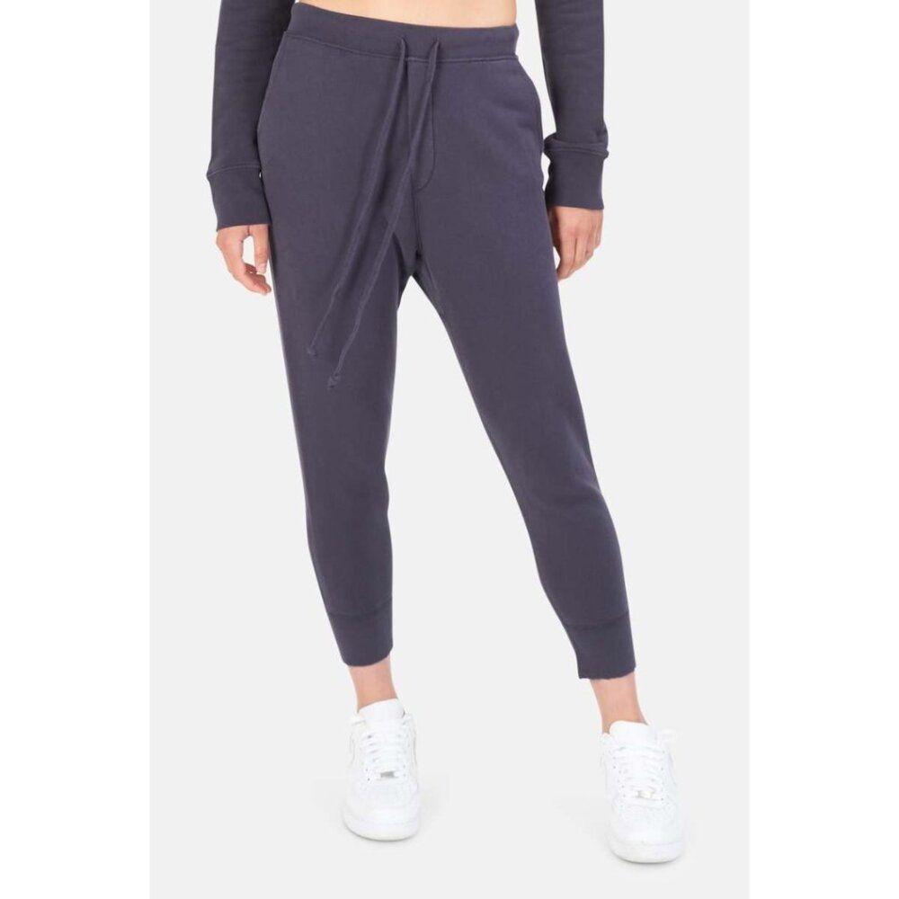 Nili Lotan Nolan Pants Navy Blue French Terry Jogger Sweatpants Size Small